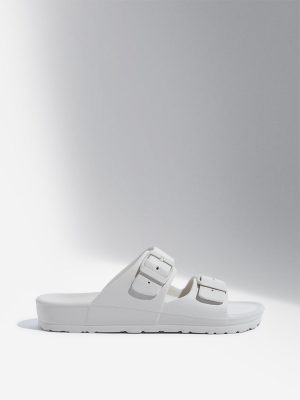SOLEPLAY Ivory Dual Band Buckled Flip-Flop