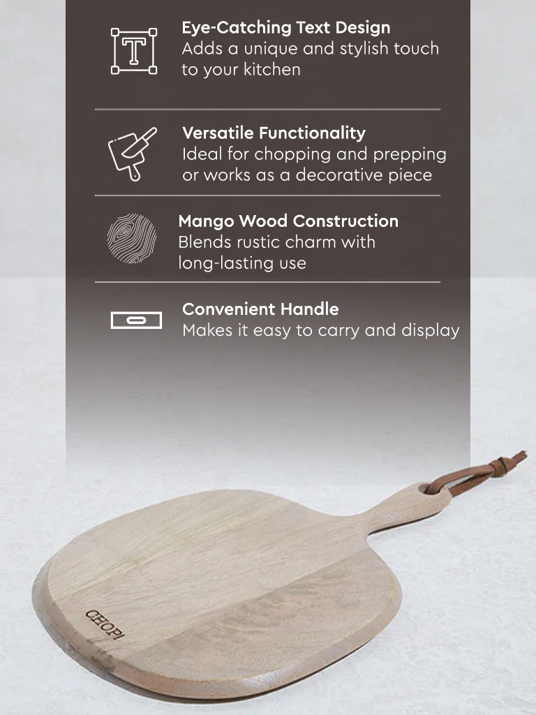 Westside Home Brown Text Design Round Chopping Board - Image 4