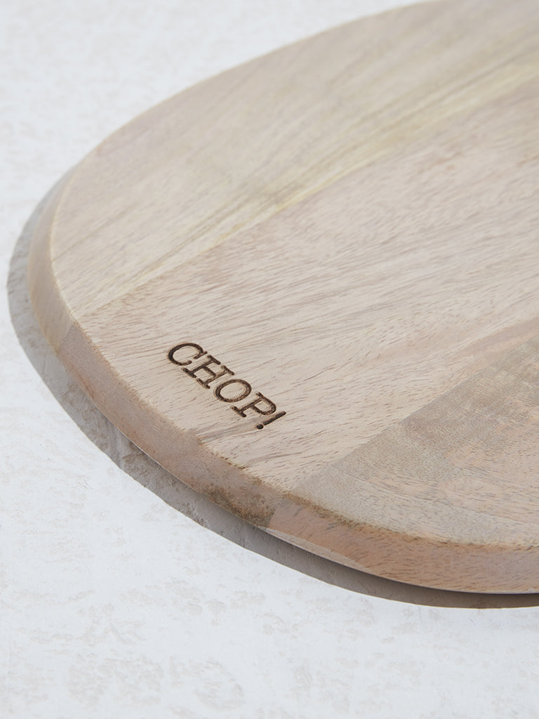 Westside Home Brown Text Design Round Chopping Board - Image 3