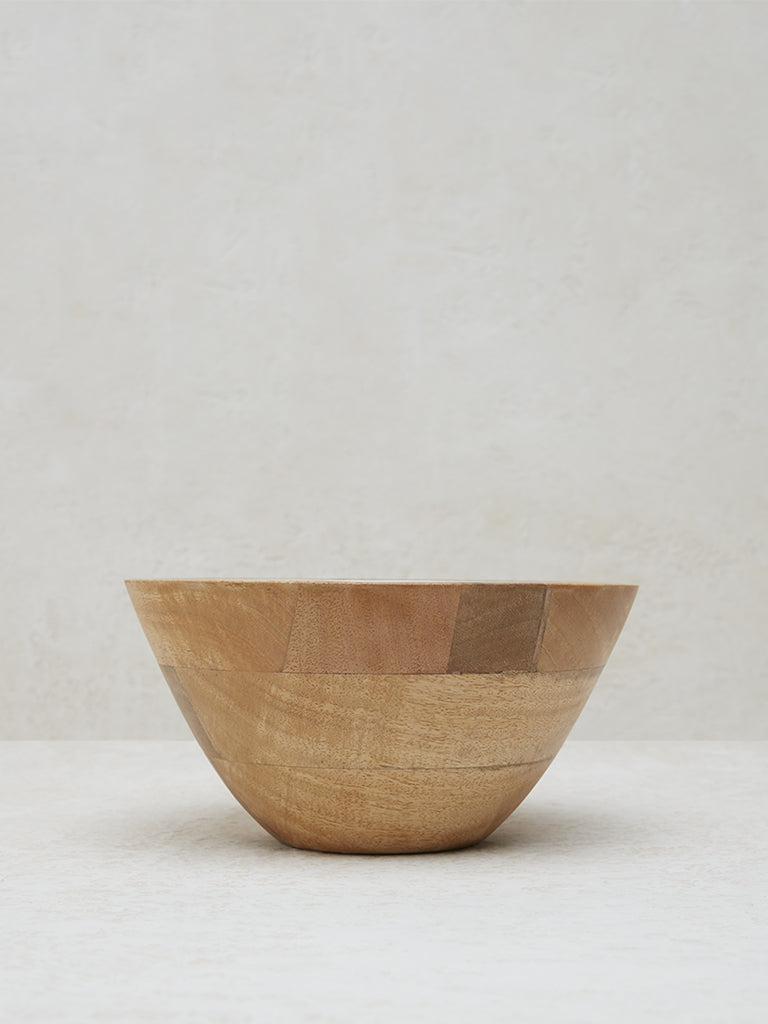 Westside Home White Enamel Wooden Bowl - Large - Image 2