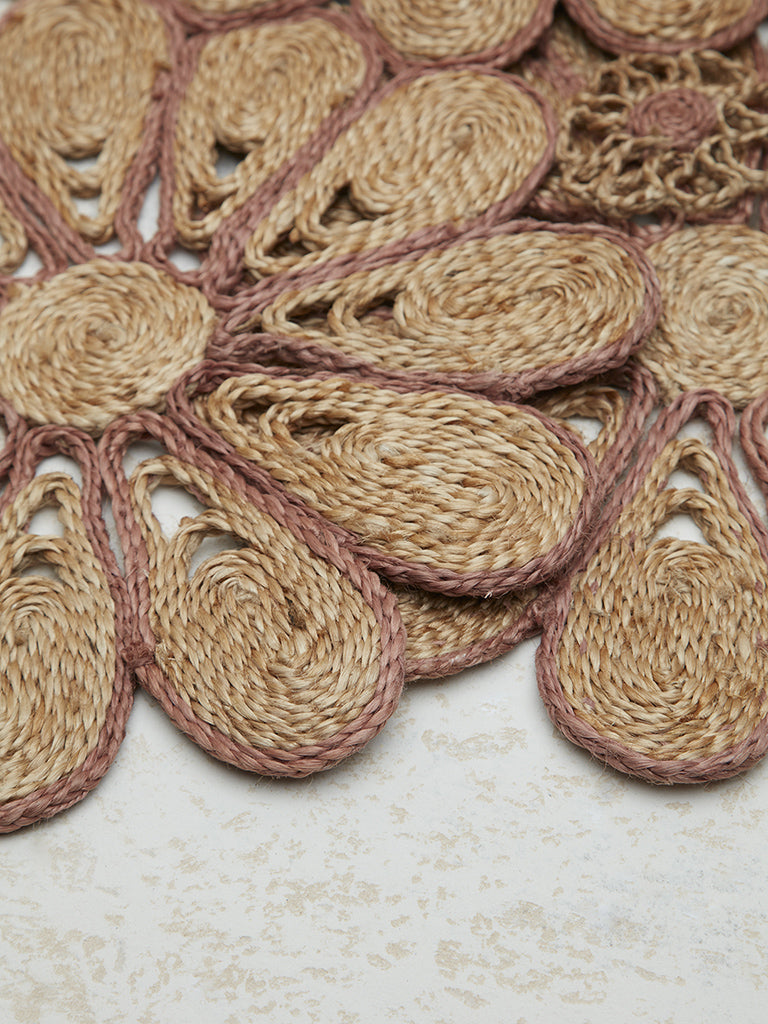 Westside Home Pink Floral Design Table Runner - Image 3