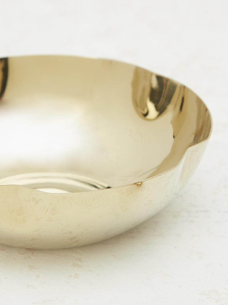 Westside Home Gold Floral Design Small Bowl - Image 3