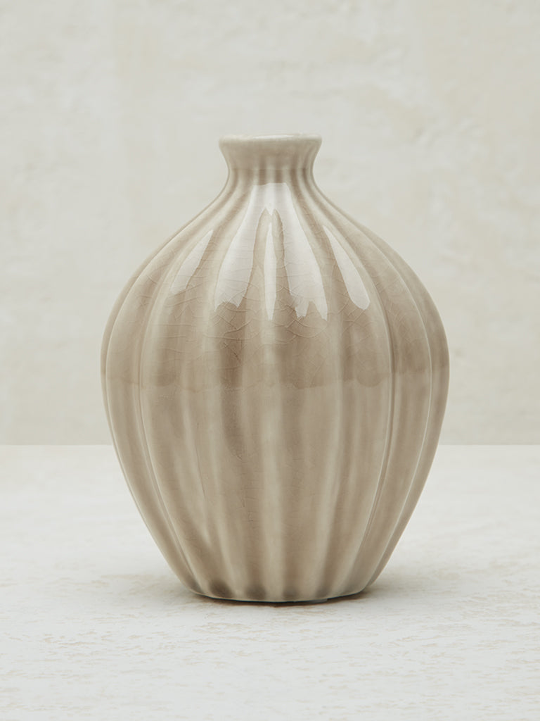 Westside Home Ivory Ceramic Vase - Small - Image 2