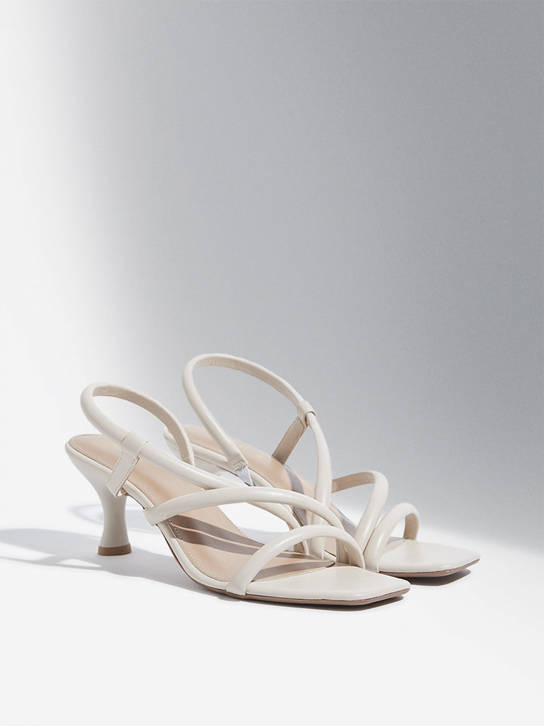 LUNA BLU Ivory Multi-Strap Heel Sandals - Image 2