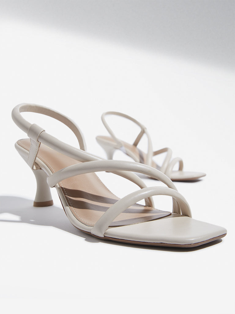 LUNA BLU Ivory Multi-Strap Heel Sandals - Image 3