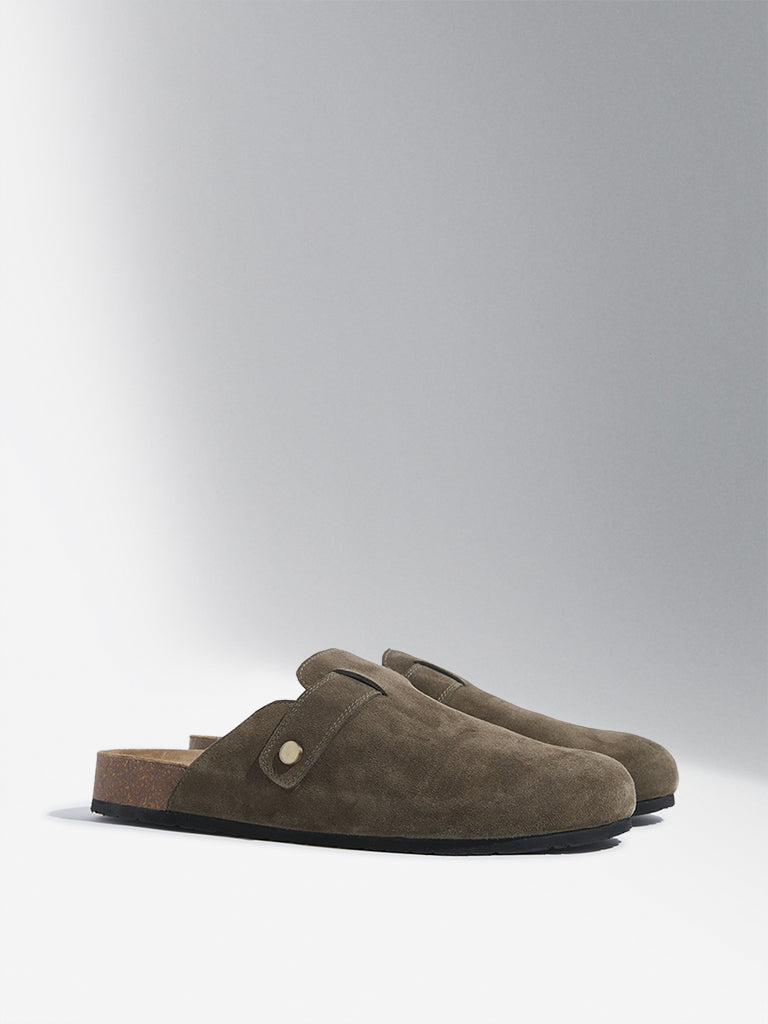 SOLEPLAY Olive Slip-On Leather Sandals - Image 2