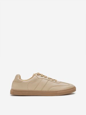 LUNA BLU Taupe Lace-Up Sneakers