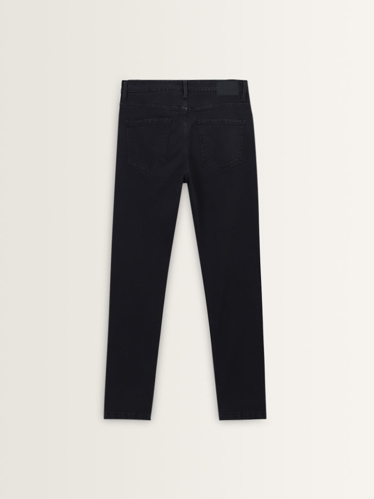 WES Casuals Charcoal Slim-Fit Mid-Rise Jeans - Image 7