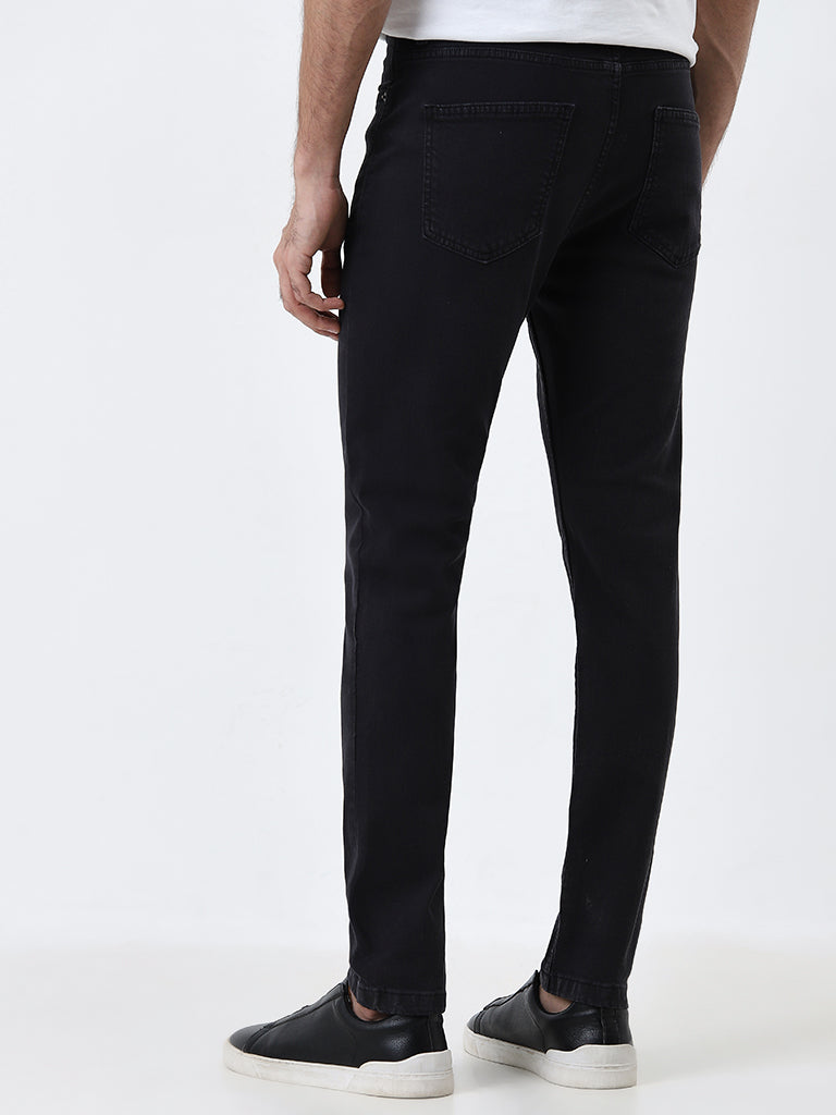 WES Casuals Charcoal Slim-Fit Mid-Rise Jeans - Image 5