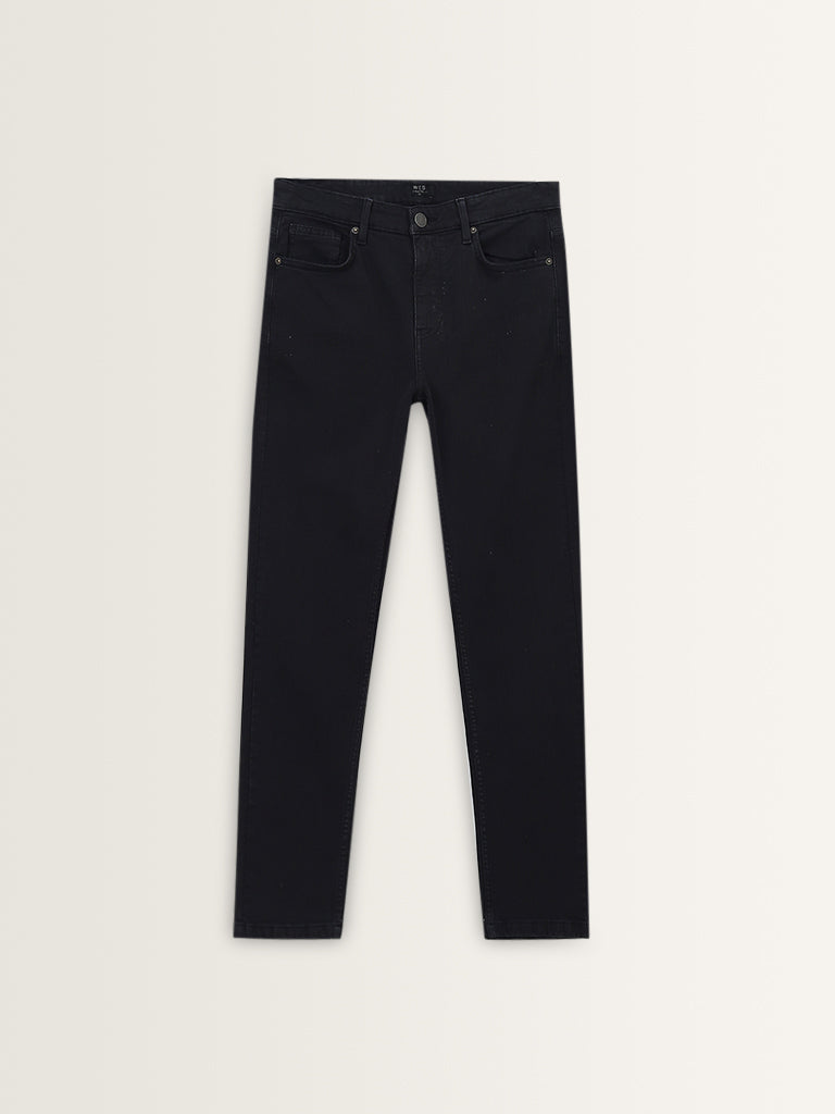 WES Casuals Charcoal Slim-Fit Mid-Rise Jeans - Image 6