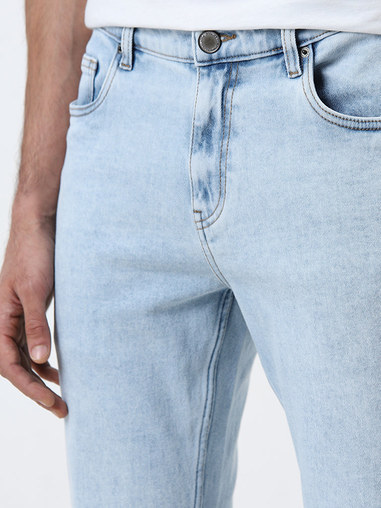 WES Casuals Light Blue Slim-Fit Mid-Rise Jeans - Image 2
