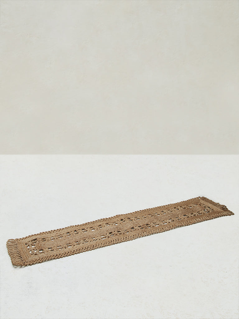 Westside Home Beige Jute Table Runner - Image 3
