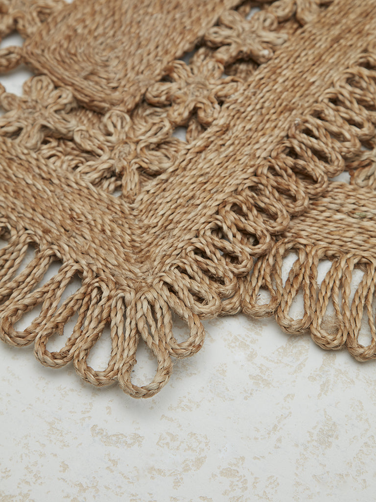 Westside Home Beige Jute Table Runner - Image 2