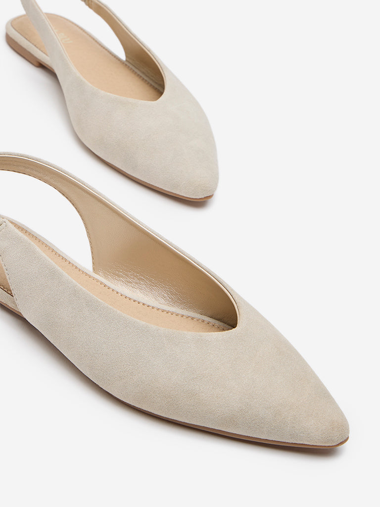 LUNA BLU Ivory Slingback Shoes - Image 3