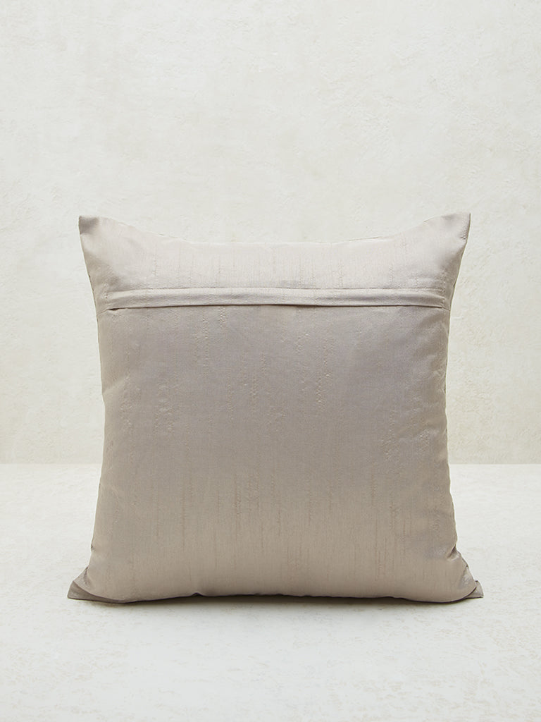 Westside Home Red Sujani Floral Embroidered Cushion Cover - Image 2