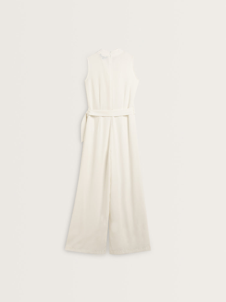Wardrobe Ivory Jumpsuit With Belt - Image 6