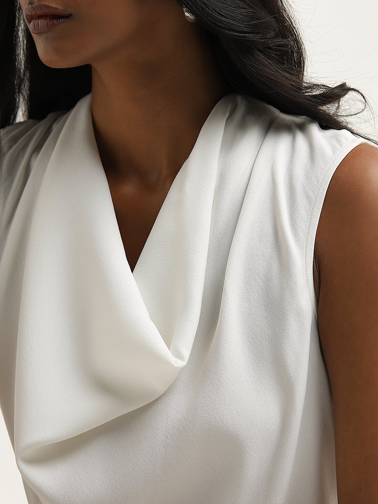 Wardrobe Ivory Jumpsuit With Belt - Image 2