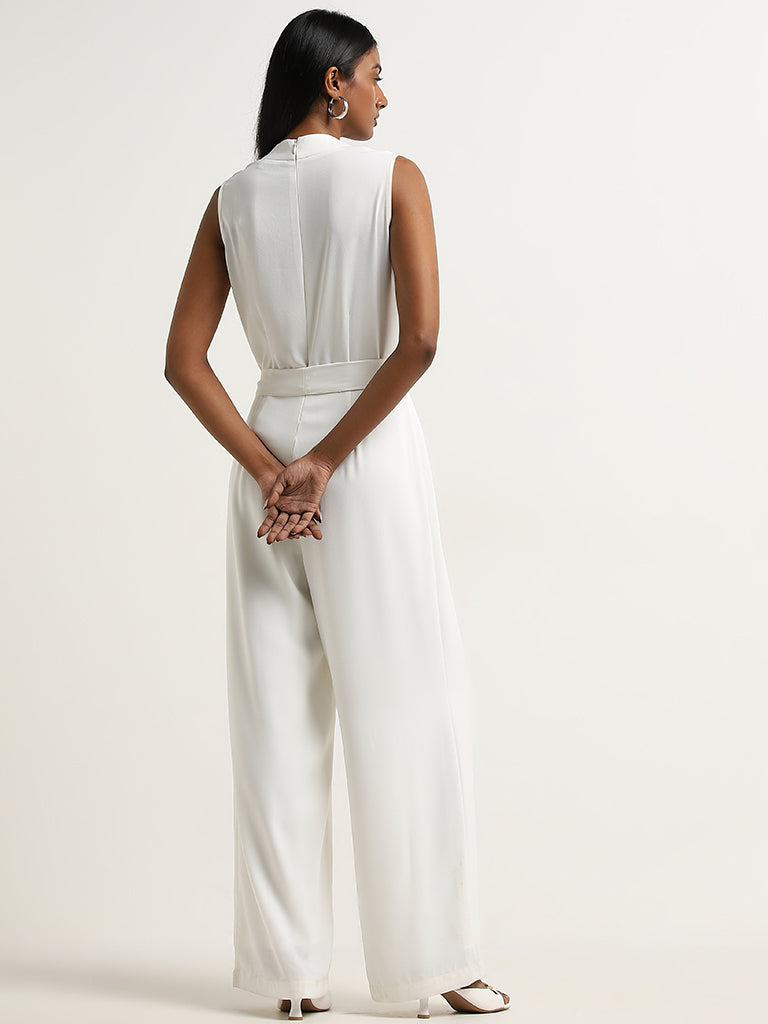 Wardrobe Ivory Jumpsuit With Belt - Image 4