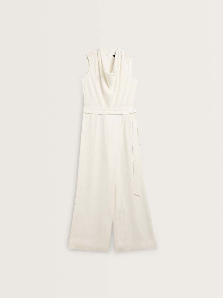 Wardrobe Ivory Jumpsuit With Belt - Image 5