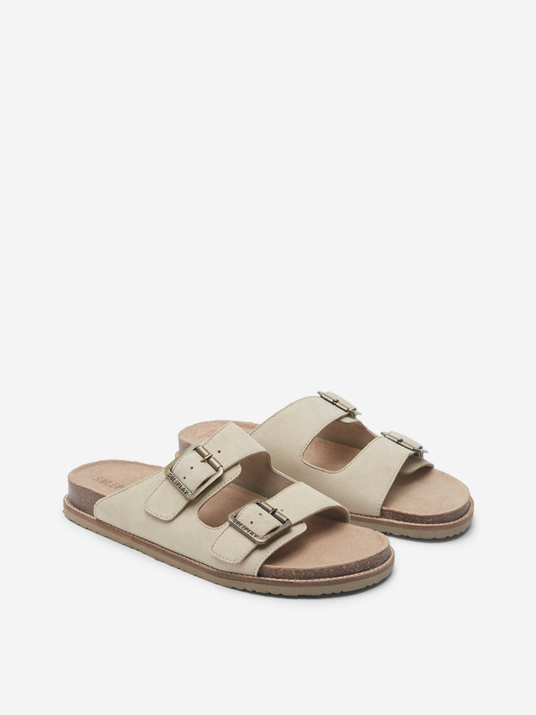 SOLEPLAY Beige Dual Strap Slip-On Sandals - Image 2