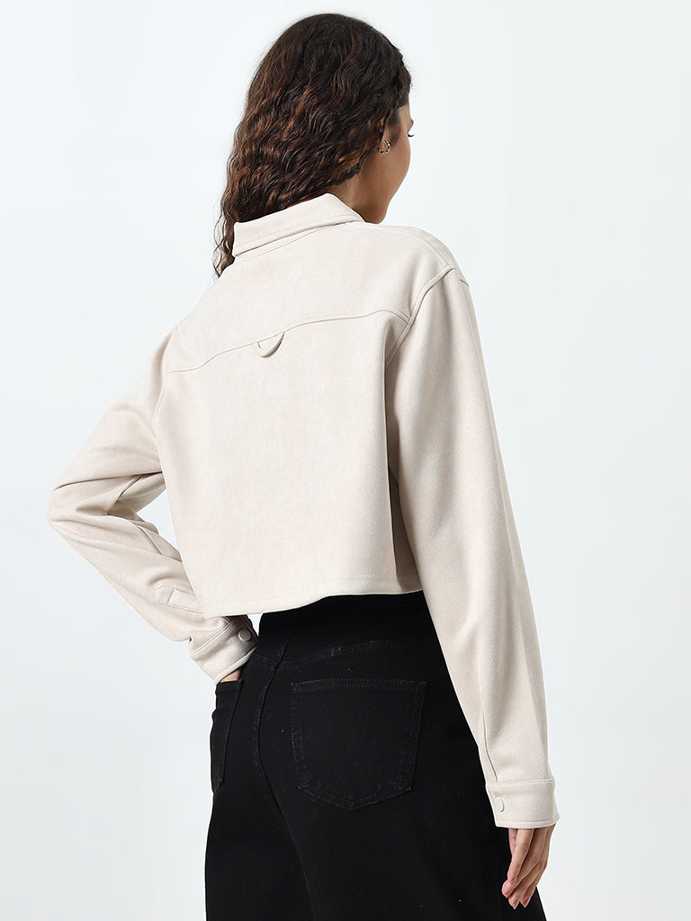 Nuon Off-White Velveteen Jacket - Image 4