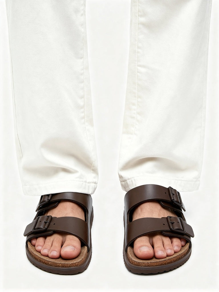 SOLEPLAY Dark Brown Slip-On Comfort Sandals - Image 2