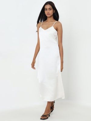 Wardrobe Ivory Embellished Slip Dress