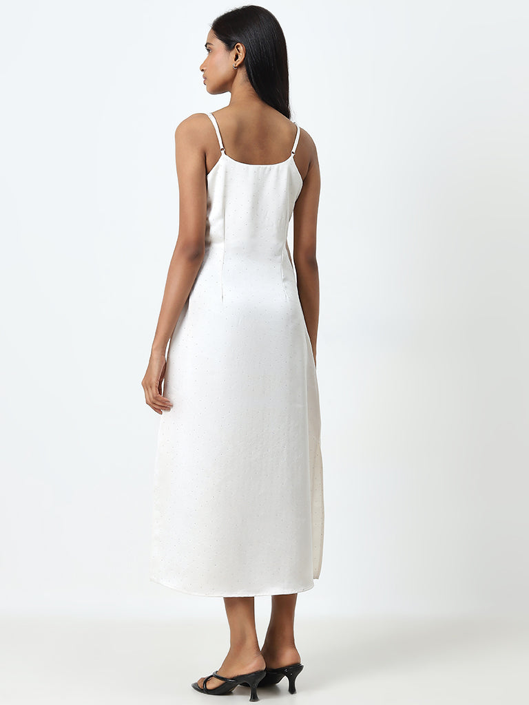 Wardrobe Ivory Embellished Slip Dress - Image 4