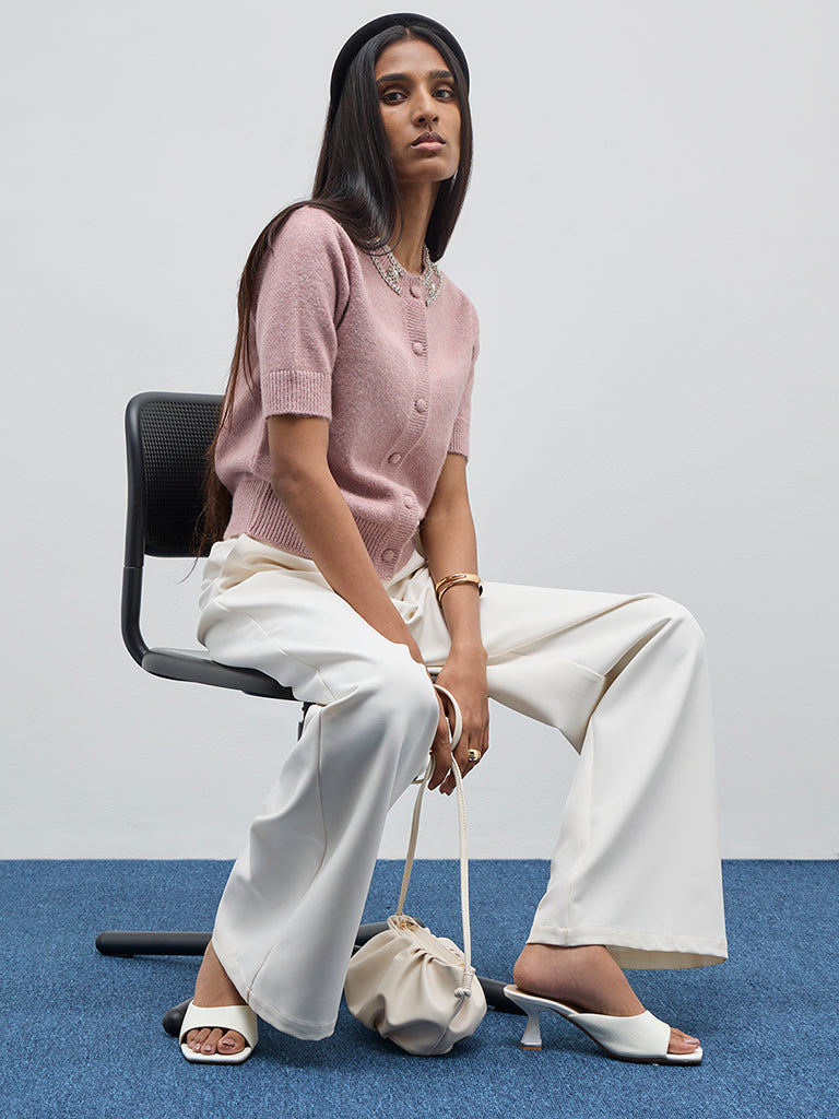 Wardrobe Pink Embellished Knitted Cardigan - Image 3