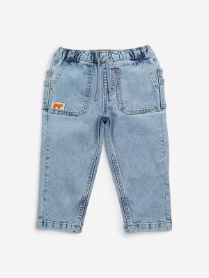 HOP Kids Light Blue Relaxed-Fit Mid-Rise Jeans