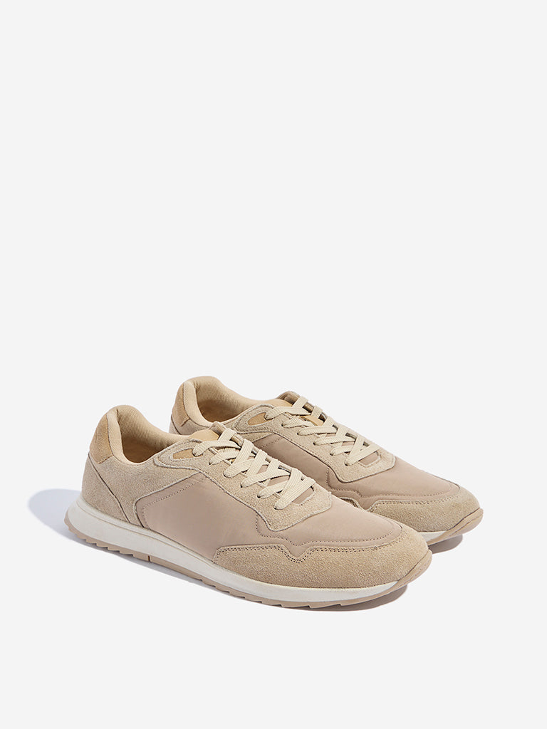 SOLEPLAY Beige Lace-Up Sneakers - Image 2