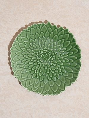 Westside Home Green Tropical Dinner Plate