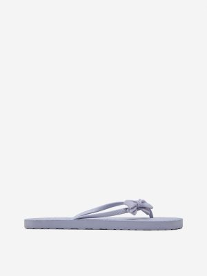 LUNA BLU Dusty Blue Bow-Detailed Flip-Flops