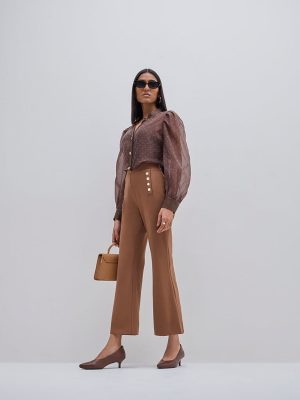 Wardrobe Brown High-Rise Trousers