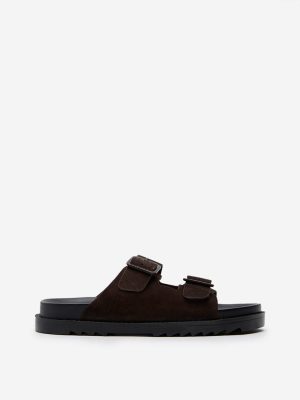SOLEPLAY Dark Brown Dual-Strap Slides