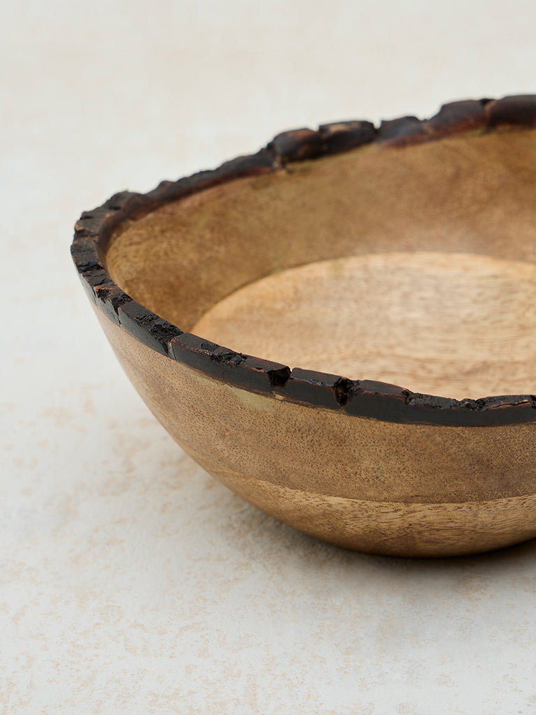 Westside Home Brown Wooden Bowl - Small - Image 3