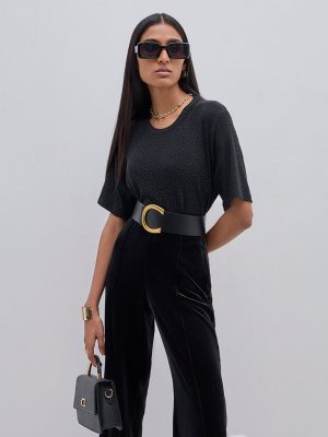 Wardrobe Black Embellished Top