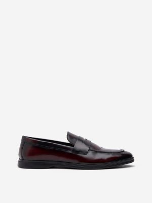 SOLEPLAY Brown Leather Formal Slip-On Shoes