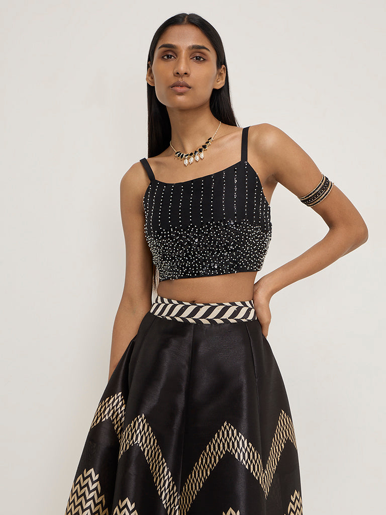 Vark Black Embellished Top - Image 3