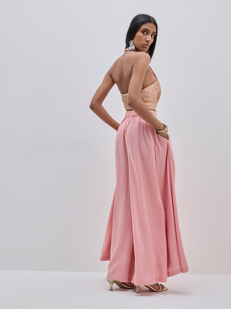 Vark Pink High-Rise Palazzos - Image 2