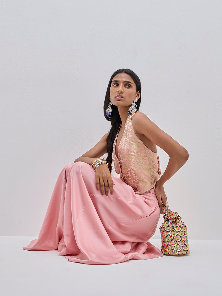 Vark Pink High-Rise Palazzos - Image 3