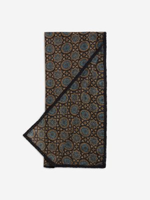 Zuba Blue Printed Cotton-Blend Dupatta