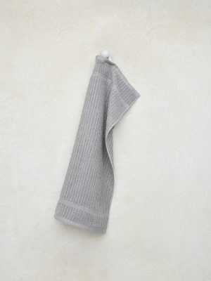 Westside Home Grey Self-Striped Hand Towel