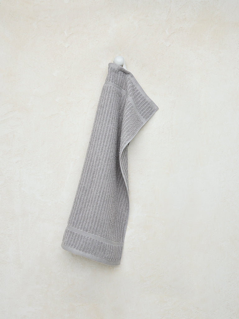 Westside Home Grey Self-Striped Hand Towel