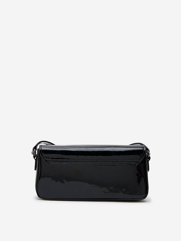 Westside Black Faux-Leather Sling Bag - Image 2