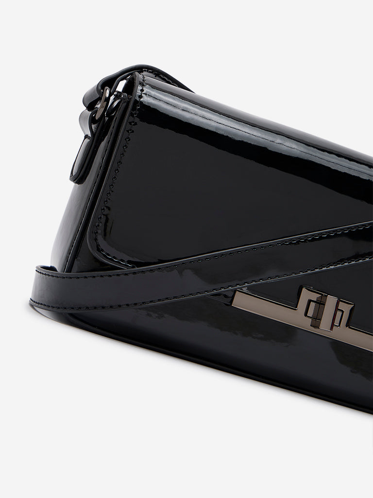 Westside Black Faux-Leather Sling Bag - Image 3