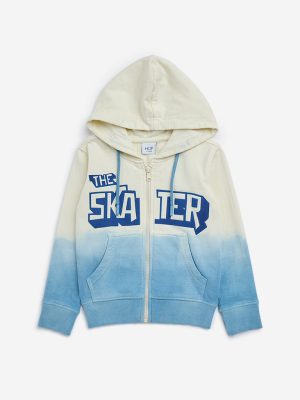 HOP Kids Blue Ombre Finish Cotton Sweatshirt