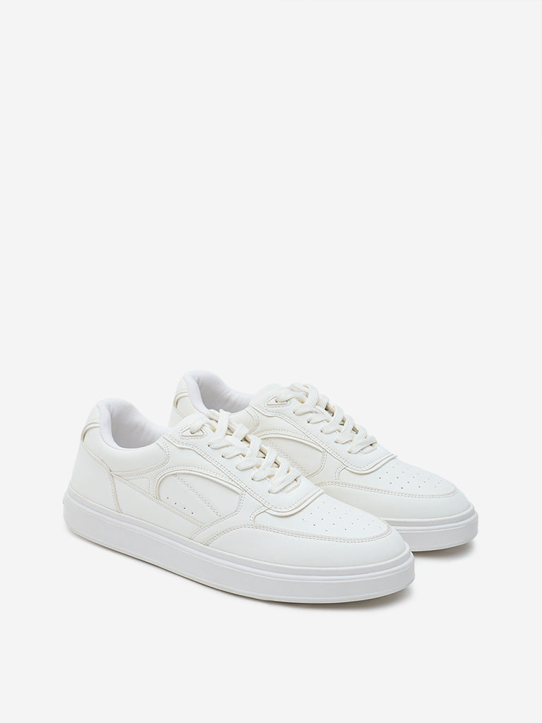 LUNA BLU White Perforated Design Sneakers - Image 2