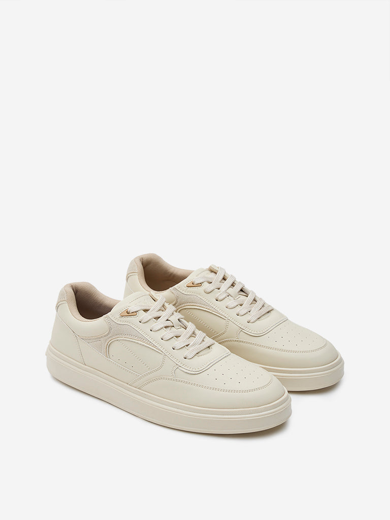 LUNA BLU Beige Perforated Design Sneakers - Image 2