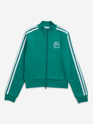 Y&F Kids Green Text Embroidered Cotton-Blend Jacket